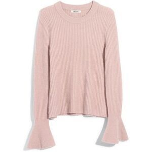 New Madewell Ruffle Cuff Pullover Sweater Size Xl